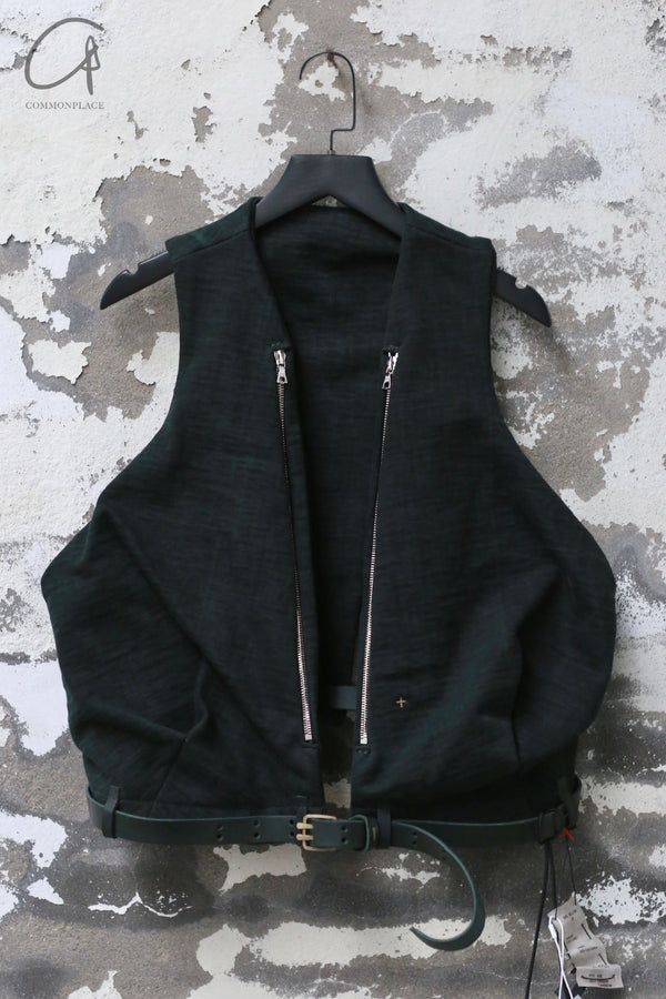 m.a+ Double Pyramid Vest Italy MA-BLL100 JP-GREEN CARBON